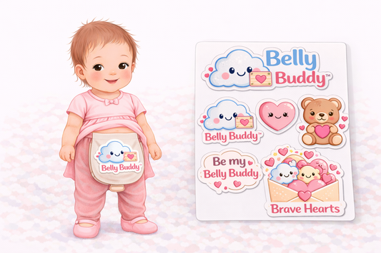 Belly Buddy™ Brave Hearts Toddler Ostomy Stickers