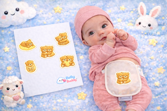 Belly Buddy™ Baby Bear Buddies - Newborn Ostomy Stickers