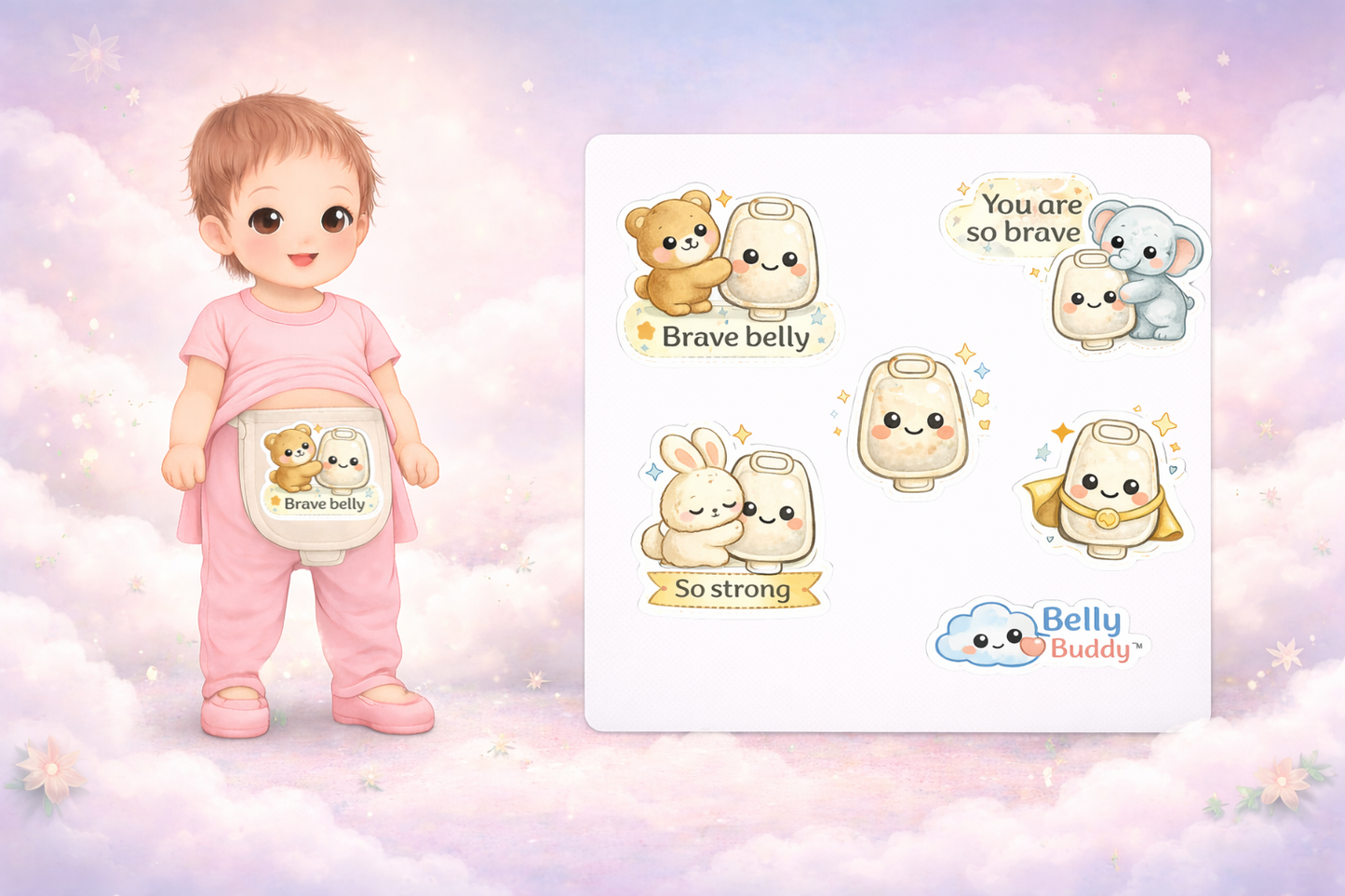 Belly Buddy™ My Cozy Belly Little Explorer Ostomy Stickers