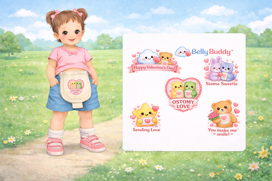 Belly Buddy™ Brave Hearts - Big Kid Ostomy Stickers