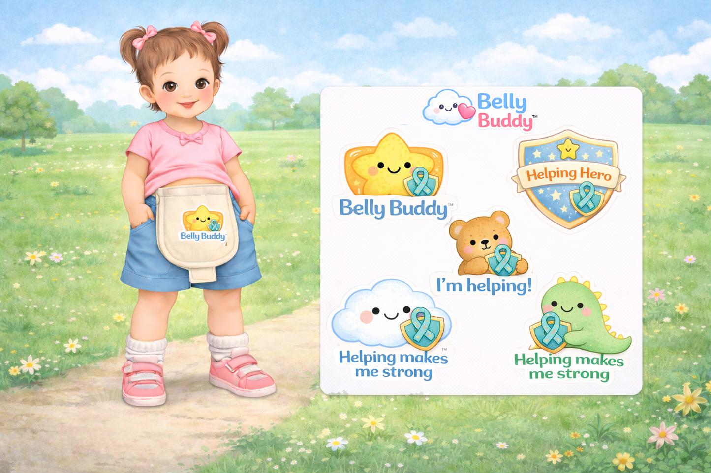 Belly Buddy™ Helping Heroes - Big Kid Ostomy Stickers