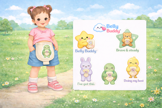 Belly Buddy™ Brave & Steady - Big Kid Ostomy Stickers