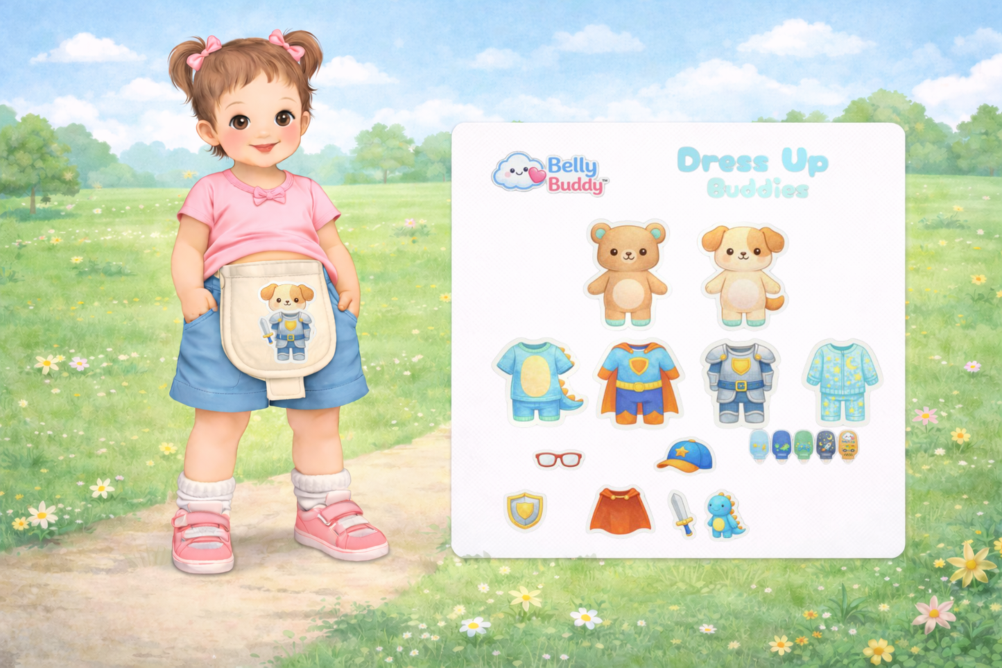 Belly Buddy™ Dress Up Buddies Boy- Big Kid Ostomy Stickers