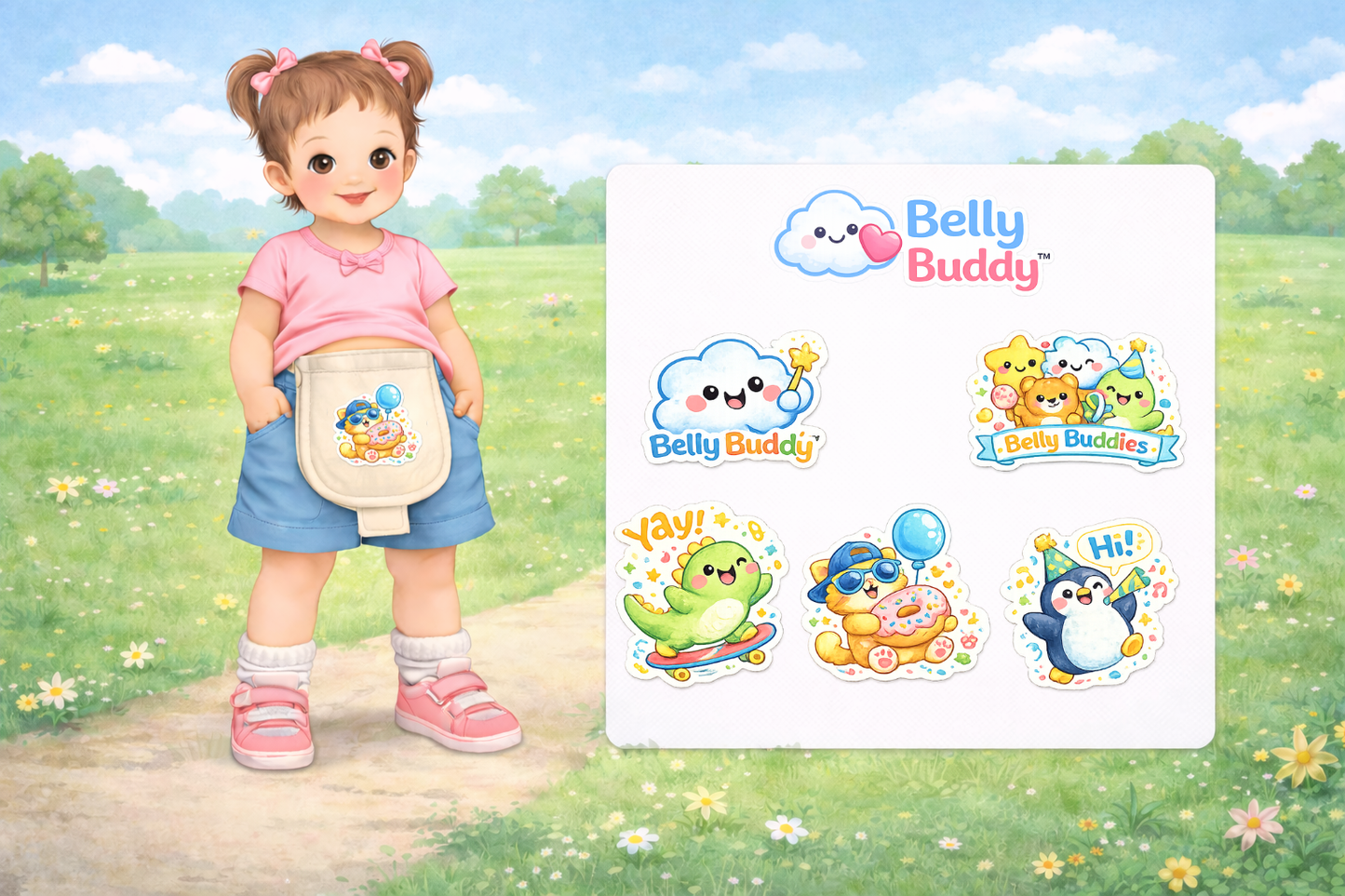 Belly Buddy™ Fun Buddies- Big Kid Ostomy Stickers